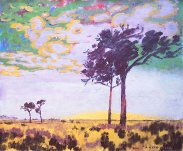 Painting titled "mountain-lavender" by Robert Andersen, Original Artwork