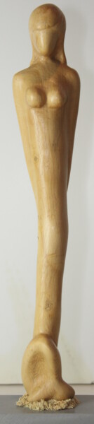 Sculpture intitulée "sirène, petite enso…" par Max Bernard, Œuvre d'art originale, Bois