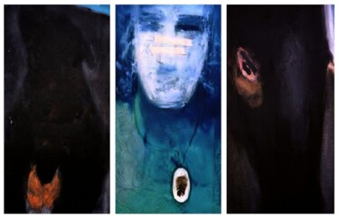 Painting titled "" Compañeros " - Tr…" by Pedro Méndez Encomenderos, Original Artwork, Oil