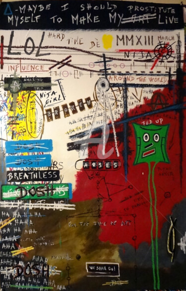 LOL......... Peinture intitulée "LOL........." par Sarah Paolantonacci (Sarahoui), Œuvre d'art originale