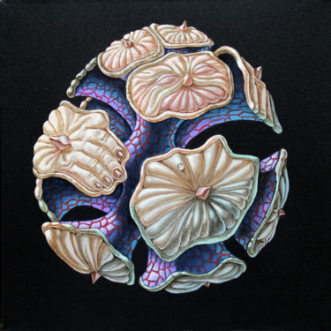 Painting titled "Cypress Cone" by Victor Molev, Original Artwork, Oil