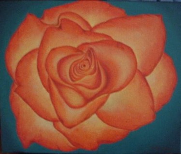 Peinture intitulée "coeur de rose" par Christian Salaun, Œuvre d'art originale
