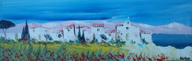 Peinture intitulée "les alpilles 20x60…" par Frederic Dupuy, Œuvre d'art originale