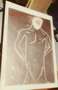 Peinture intitulée "mytic" par Maevy, Œuvre d'art originale, Huile