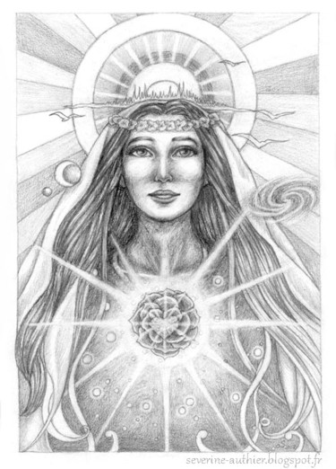 Dessin intitulée "Parfum de l'univers" par Séverine Authier, Œuvre d'art originale, Autre