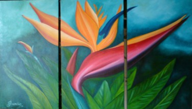Pintura titulada "ave-de-paraiso.jpg" por Jorge E. Buendia S. Pintor Y Escultor, Obra de arte original