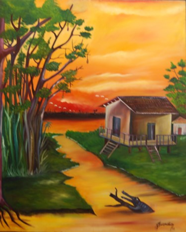 Pintura titulada "atardecer.jpg" por Jorge E. Buendia S. Pintor Y Escultor, Obra de arte original