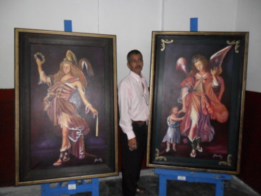 Pintura titulada "maestro-jorge-e-bue…" por Jorge E. Buendia S. Pintor Y Escultor, Obra de arte original