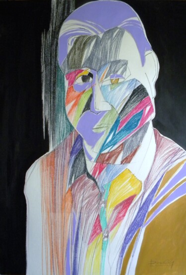 Malarstwo zatytułowany „Portrait de Francis…” autorstwa Gabriele Donelli, Oryginalna praca, Akryl