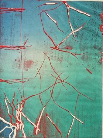 Prenten & gravures getiteld "a piece of thunder…" door Richard Raveen Chester, Origineel Kunstwerk, Gravure