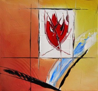 「Abstraction n°101」というタイトルの絵画 Patrice Butelによって, オリジナルのアートワーク, オイル