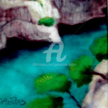 Peinture intitulée "Couleurs de l'eau,…" par Gwendoline Pieters, Œuvre d'art originale, Autre