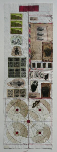 Peinture intitulée "frontieres-identite…" par Hélène Mongin, Œuvre d'art originale, Acrylique