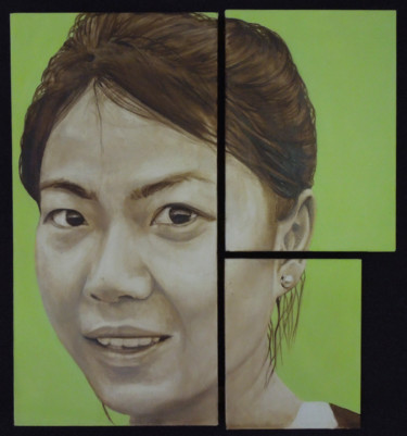 Painting titled "jo" by Eb, Original Artwork, Oil