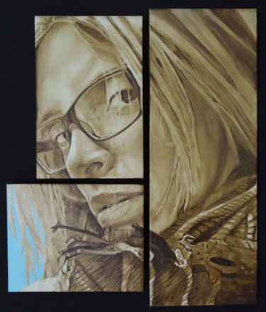 Painting titled "linda" by Eb, Original Artwork, Oil