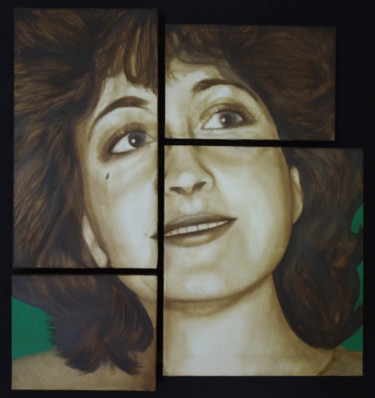 Painting titled "mamy" by Eb, Original Artwork, Oil