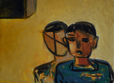 Peinture intitulée "Square" par Roman Lasa, Œuvre d'art originale, Huile