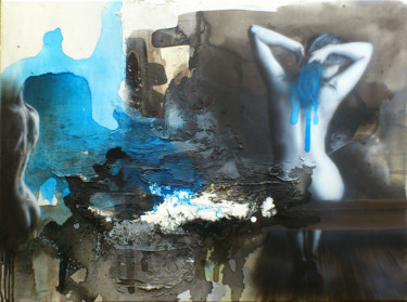 Painting titled "after the shower" by Cosmin Vaida, Original Artwork, Oil