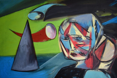 Painting titled "Cone" by Roman Lasa, Original Artwork, Oil