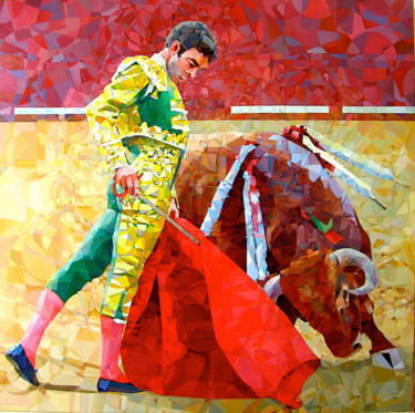 Peinture intitulée ""LA TRINCHERA DE JO…" par Andrades, Œuvre d'art originale, Huile Monté sur Châssis en bois