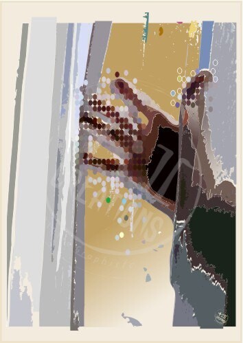 Arts numériques intitulée "Composition TRANSLU…" par Toufik Hadibi, Œuvre d'art originale, Peinture numérique