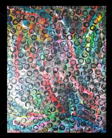 Peinture intitulée "LES BULLES" par Jean-Marc Philippe (Jimpy), Œuvre d'art originale, Autre