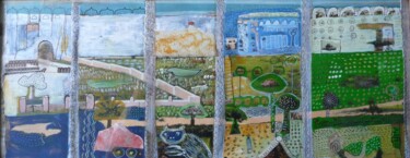 Peinture intitulée "histoire pour enfan…" par Corinne Semenutine, Œuvre d'art originale, Acrylique Monté sur Carton