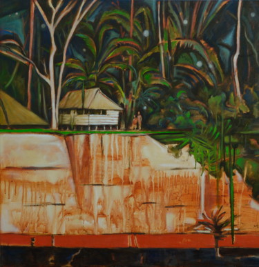 Peinture intitulée "jungle-3" par Pascal Buffard, Œuvre d'art originale, Huile