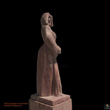 ALES, the Girl with the Handbag 제목이 "ALES, the Girl with…"인 조형물 Roberto Tagliazucchi로, 원작, 돌
