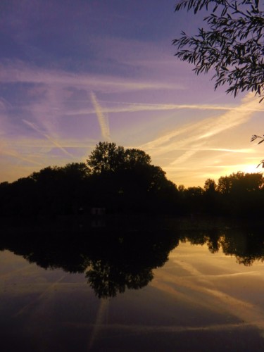 Coucher de soleil à Vert le Petit