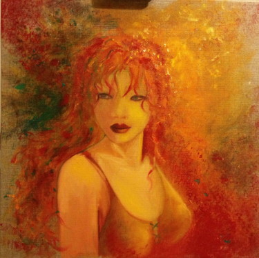 Peinture intitulée "Automne" par Corine Dardel, Œuvre d'art originale, Huile