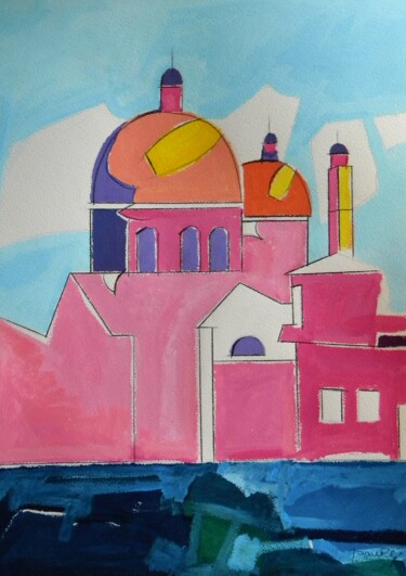 Pittura intitolato "S.Maria della Salut…" da Gabriele Donelli, Opera d'arte originale, Acrilico