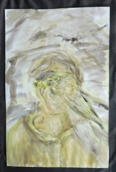 ¿Dos o uno? Pintura titulada "¿Dos o uno?" por Edna Cantoral Acosta, Obra de arte original