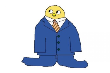 Drawing titled "Father's Suit" by Kai-Yu Sun, Original Artwork