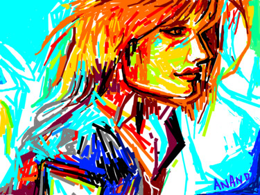Digital Arts titled "a-profile.png" by Anandswaroop Manchiraju, Original Artwork, Digital Painting