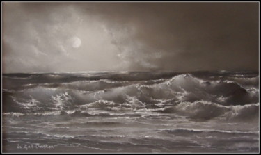 Peinture intitulée "nocturne.jpg" par Christian Le Gall, Œuvre d'art originale, Huile