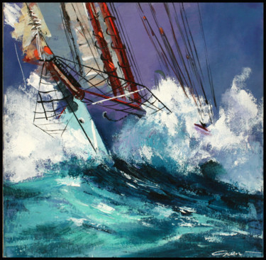 Peinture intitulée "tempete.jpg" par Gleisner, Œuvre d'art originale, Huile