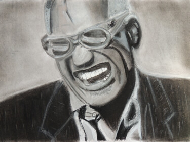 图画 标题为“Ray Charles” 由Georges Et David Briot, 原创艺术品, 其他