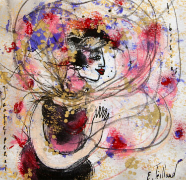 Dessin intitulée "J'attendrai le bonh…" par Emilie Teillaud, Œuvre d'art originale