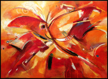 Peinture intitulée "papillon.jpg" par Gleisner, Œuvre d'art originale, Huile