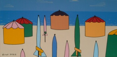 Peinture intitulée "les-parasols.jpg" par Nyls  Eliot, Œuvre d'art originale