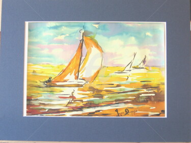 Peinture intitulée "Regate-2.jpg" par Jacky Dumergue, Œuvre d'art originale