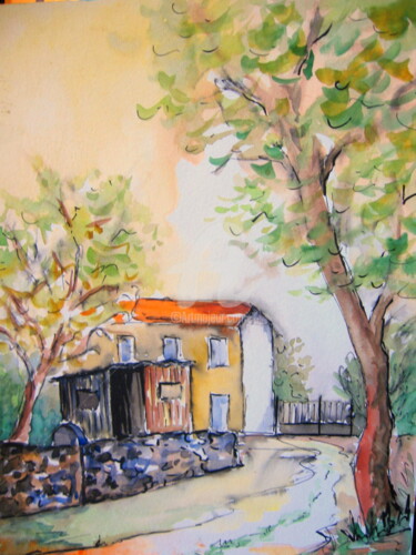 Peinture intitulée "croquis-aquarelle-l…" par Jacky Dumergue, Œuvre d'art originale