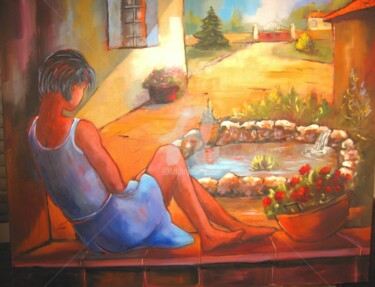 Peinture intitulée "Reverie-dans-le-jar…" par Jacky Dumergue, Œuvre d'art originale