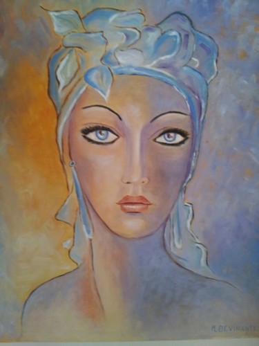 Le regard Peinture intitulée "Le regard" par Michele Devinante, Œuvre d'art originale, Huile