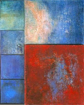 Painting titled "morceaux d'espaces…" by Martine Jardel, Original Artwork, Oil
