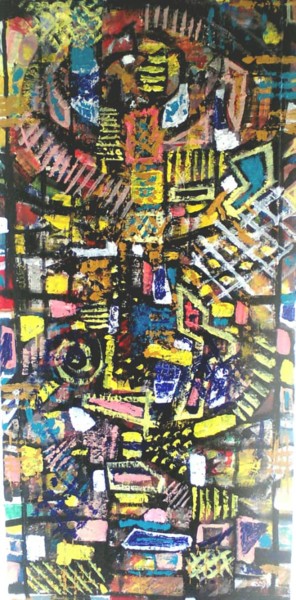 African Heritage Painting titled "African Heritage" by Benedict Adedipe, Original Artwork, Acrylic