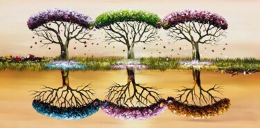 「Change of Seasons」というタイトルの絵画 Gena Genadyjによって, オリジナルのアートワーク, アクリル