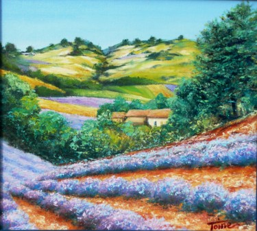 La Provence de Giono Peinture intitulée "La Provence de Giono" par Toine, Œuvre d'art originale, Huile
