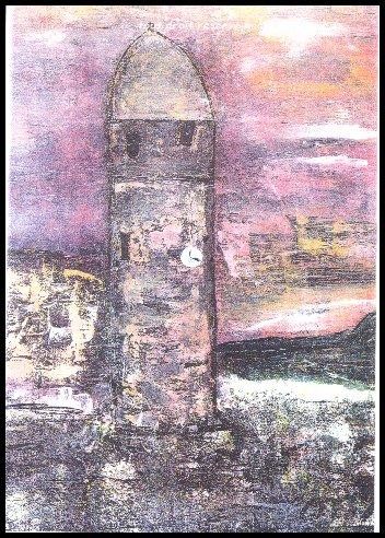 citadelle Peinture intitulée "citadelle" par Maevy, Œuvre d'art originale, Huile